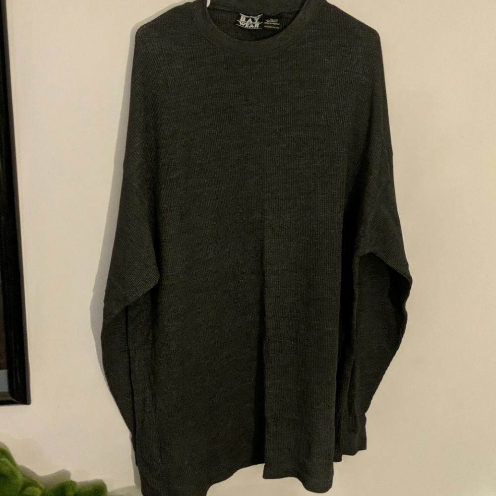 Bat Wear Gray Long Sleeve 100% Cotton